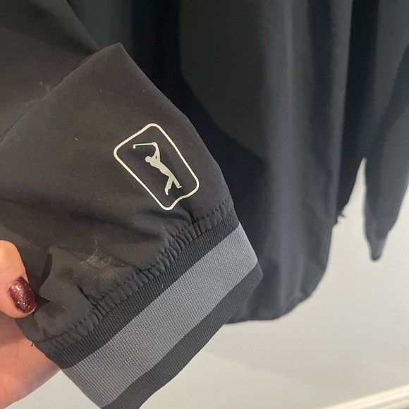 PGA Tour Black V-Neck pullover jacket - Picture 3 of 7